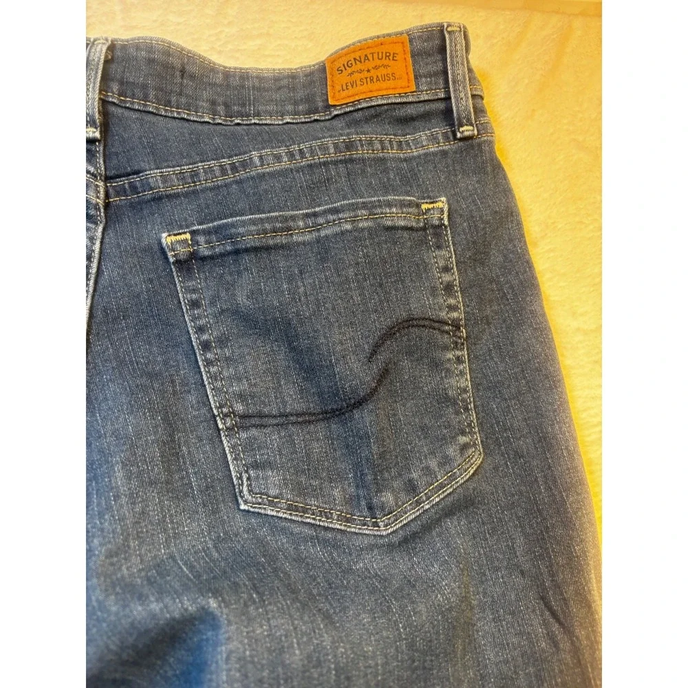 Levi Signature Jeans‎ Mens 30x28.5 Mid Rise Bootcut Dark Wash Denim